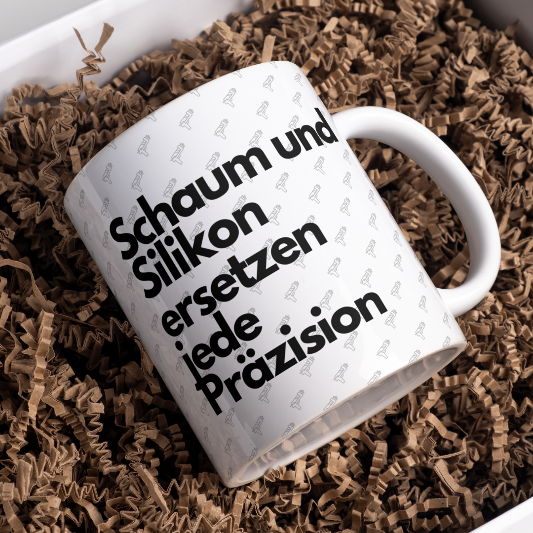 Keramiktasse Schaum und Silikon