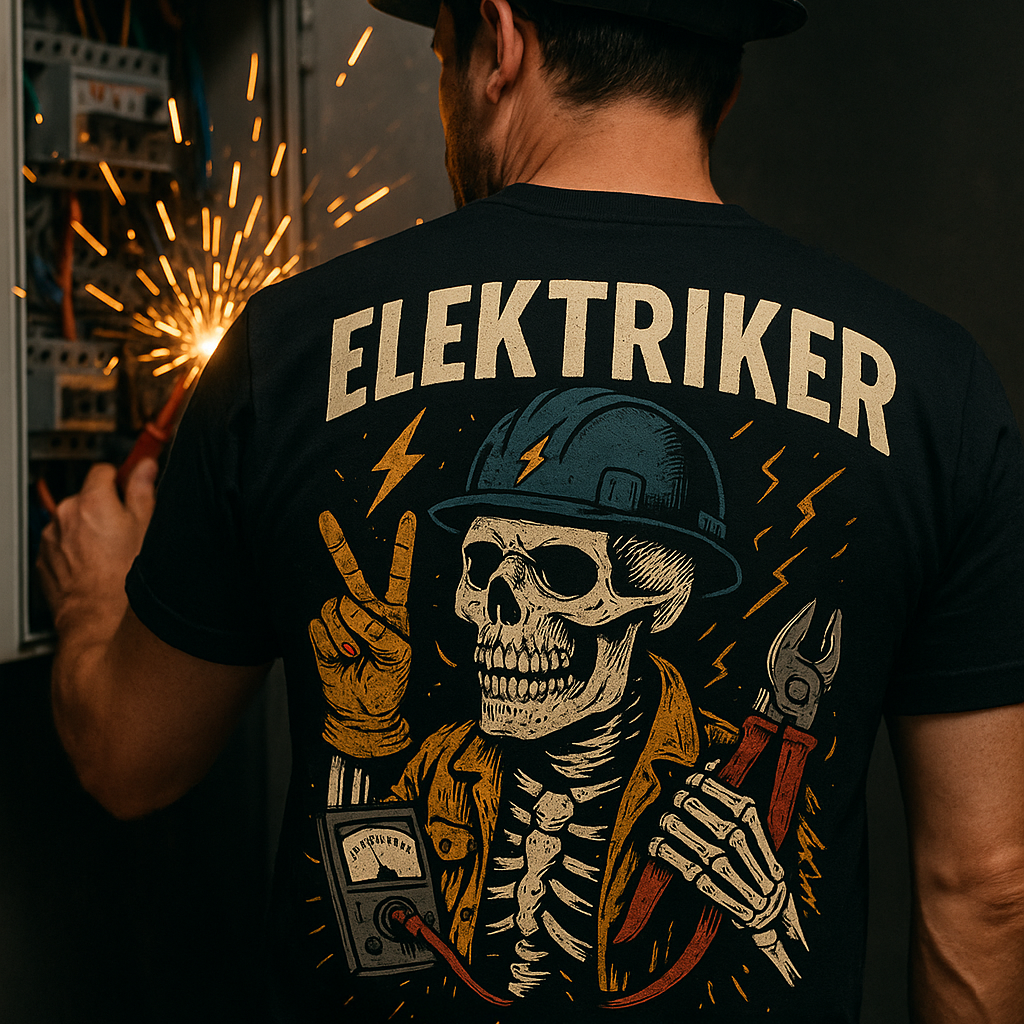 Elektriker Skull T-Shirt