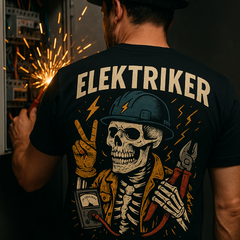 Elektriker Skull T-Shirt